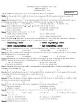Đề 6 thi Kiểm tra giữa kỳ I năm học 2015 - 2016 môn hóa học 12 thời gian làm bài 45 phút